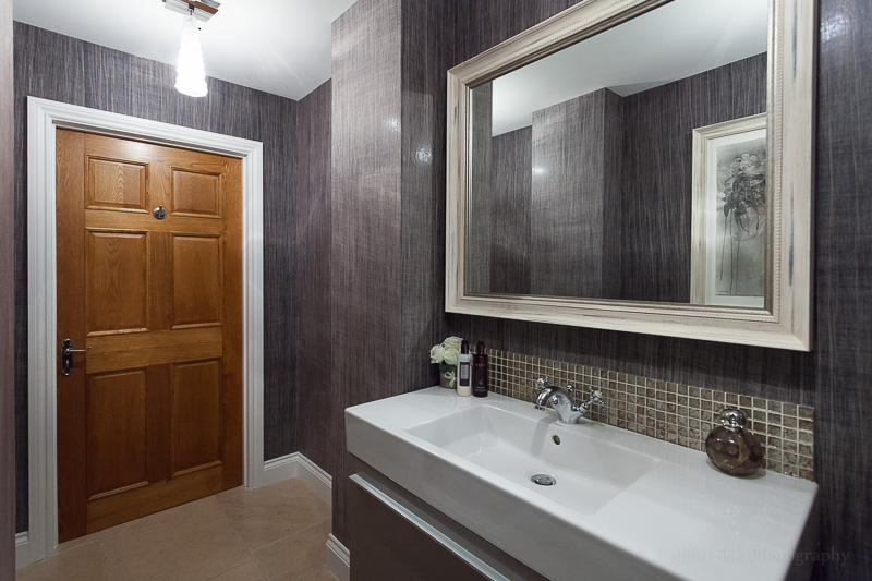 Raspberry Interior Design dark grey cloakroom